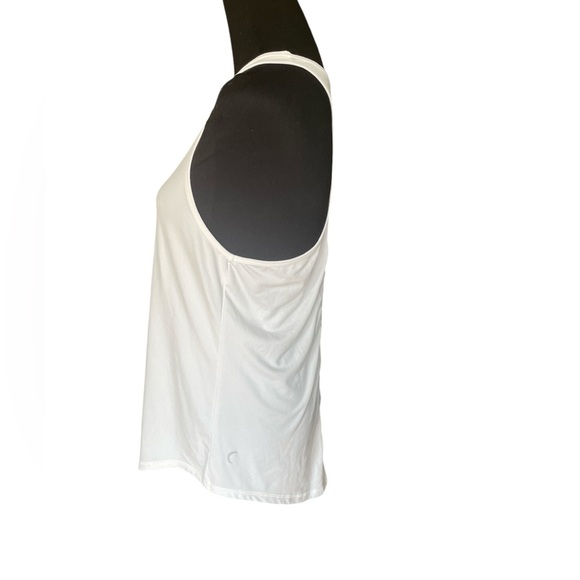 🔥Zyia Active White Effortless Mesh Trim Racerback Tank, Size XL, Yoga Runnjng - Picture 4 of 7